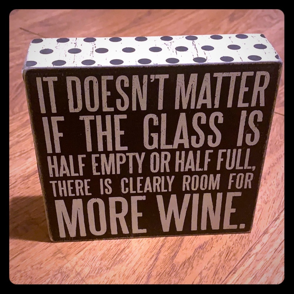 Home decor “more wine” wooden sign